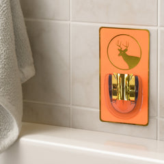 Shower head holder showing adjustable swivel angle feature