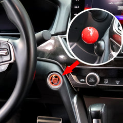 Metal alloy car push start button cover angled view