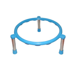 Stainless steel single ring matka stand on white background