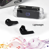 M12 Max black wireless earbuds on table