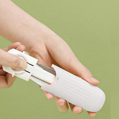 Stainless steel kitchen knife and peeler with non-slip handle