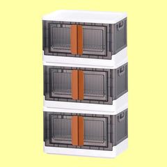 3-layered StackNest Storage Organizer in use