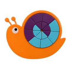 Child playing with Mini Snail Puzzle