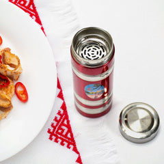Mini Stainless Steel Water Bottle 380ml angle view