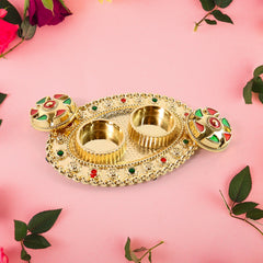 Om Shakti Meenakari Thali