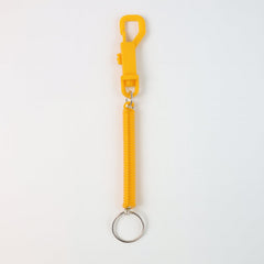 Key holder with metal split ring and carabiner