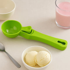 Green plastic ice cream scoop, single piece