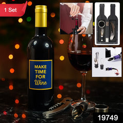 Wine Lover Gift Set in Decorative Bottle Case