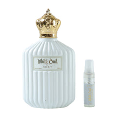 luxury White Oud perfume packaging design