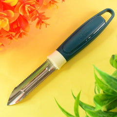 Apex professional grade stainless steel blade peeler in kitchen setting