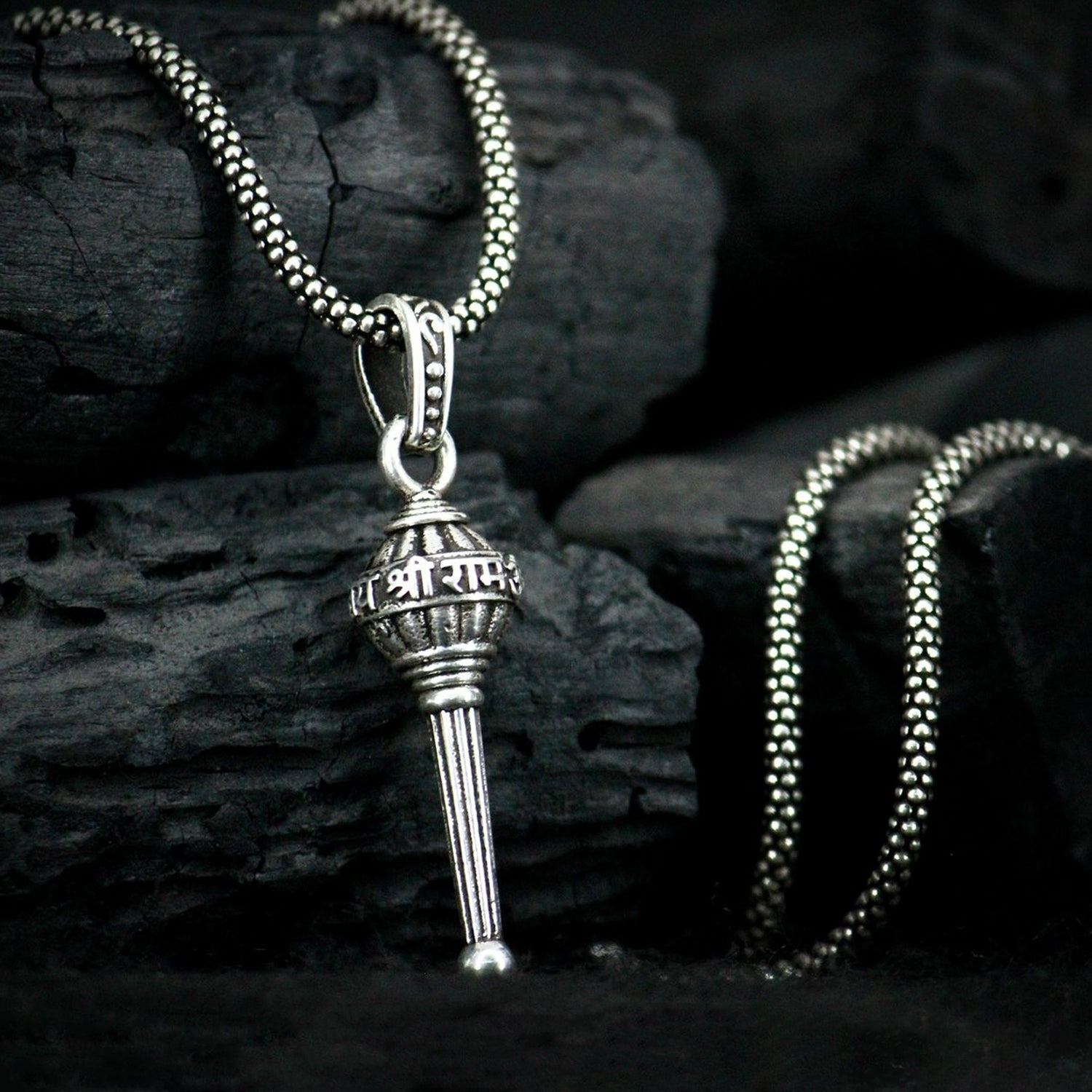 Silver Chain with Lord Hanuman Pendant