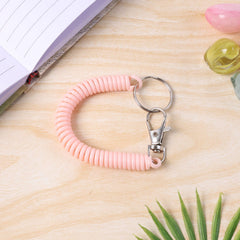 Key holder wristband with metal key ring