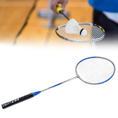 Close-up of Konex metal badminton racket with grip