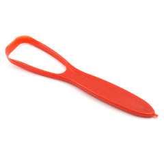 Tongue cleaner demonstrating bacteria removal