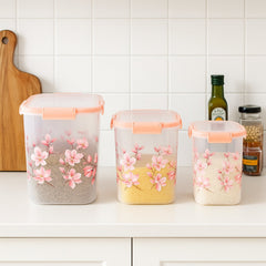 Daily Serve Square Airtight Containers with Floral Design