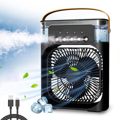 DeoDap Portable Air Cooler Fan with 7-Color Light – Personal AC Fan - scale and size reference