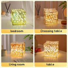 Decorative Tulip Flower LED Cube Night Lamp Set (1 Set / Mix Color)