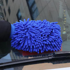 Close-up of soft chenille microfiber texture