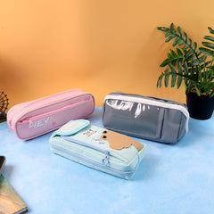 Printed Multipurpose Zipper Pencil Pouch - (1 Pc / Mix Design)