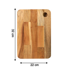 Apex Steel Oak Medium Cutting Board wooden handle detail