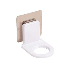 Self-sticky hook holding shampoo and body wash bottles
