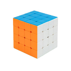 Side view of the colorful 4x4x4 stickerless magic cube