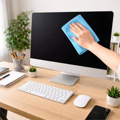 Close-up of Microfiber Cleaning Cloths