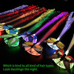 Festive light-up butterfly hairpin accessory