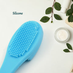 Makeup residue on silicone cleansing brush