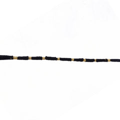 Handmade Black Thread Bracelet Rakhi with Gold Beads (1 Pc)