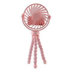 Flexible tripod stand cooling fan angled for airflow