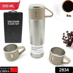 DeoDap Stainless Steel Vacuum Flask Set 500ml - in-use lifestyle shot