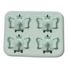 Silicone Cartoon Shape 4 Grid Ice Cube Tray for Fridge 1 Pc