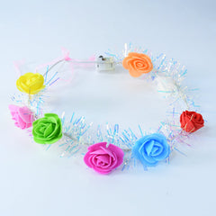 Petal Aura Light-Up Flower Halo with multicolor illumination