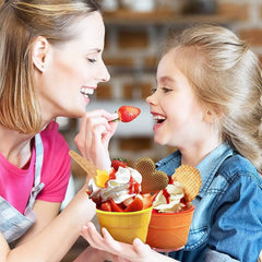 Brown box packaging for ice cream bowl set