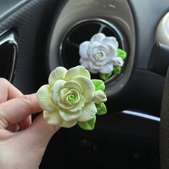 Car perfume bottle with floral design