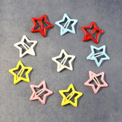 Close-up of star-shaped hair clips