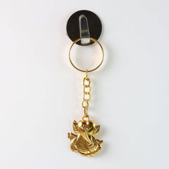 Ganesh Leaf Design Keychain side angle