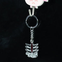 Silver Mahakal keychain detail