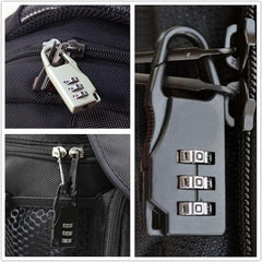 Compact travel bag lock attached to zipper