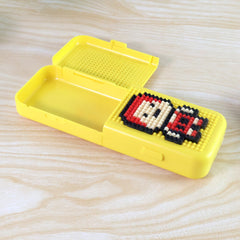 Blocks Pencil Case with pixel art design for creative use