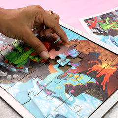 Assorted wooden jigsaw puzzle designs for kids