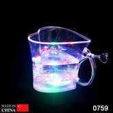 Heart Shape Blinking LED Glass Cup with colorful lights