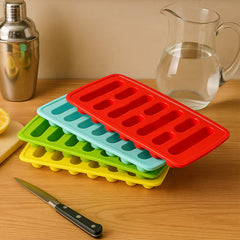 4-piece fancy ice tray set with clear trays