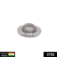 Close-up of sink strainer perforations for effective drainage