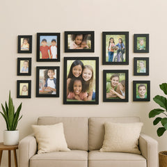 Black 12 Photo Frame Set