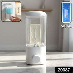 Sanitizer dispenser bottle mounted on wall