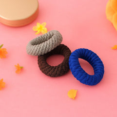 Tyre shape multicolour hair rubber bands pack of 3