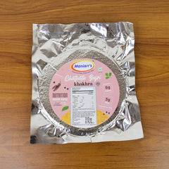 Maniarr's Chatpata Bajri Khakhra showing its thin, roasted texture.
