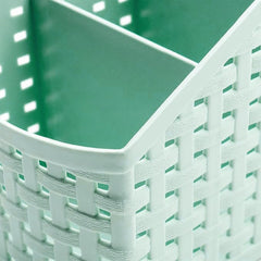 Close-up of Apex 4-Section Plastic Organizer Basket compartments